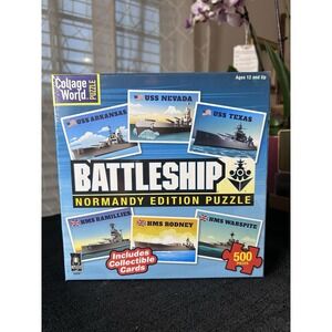 BePuzzled Battleship Normandy Edition 500 Piece Puzzle with Collectible Cards
